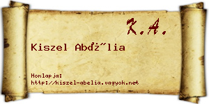 Kiszel Abélia névjegykártya